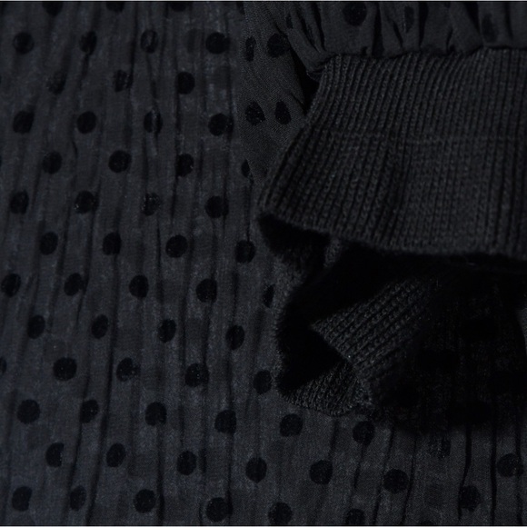 Zara sheer polka dot neck blouse made in Turkey - Picture 4 of 5
